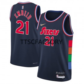 Maillot NBA Philadelphia 76ers Joel Embiid 21 Nike 2021-2022 City Editon Swingman - Homme